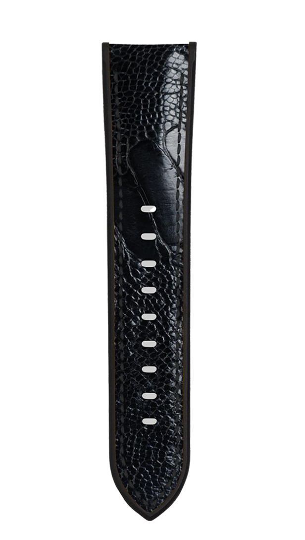 Ostrich Leg Black for Panerai