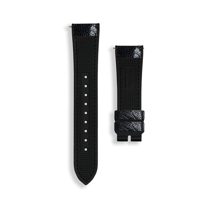 Exotic Skin - Ostrich Leg Black
