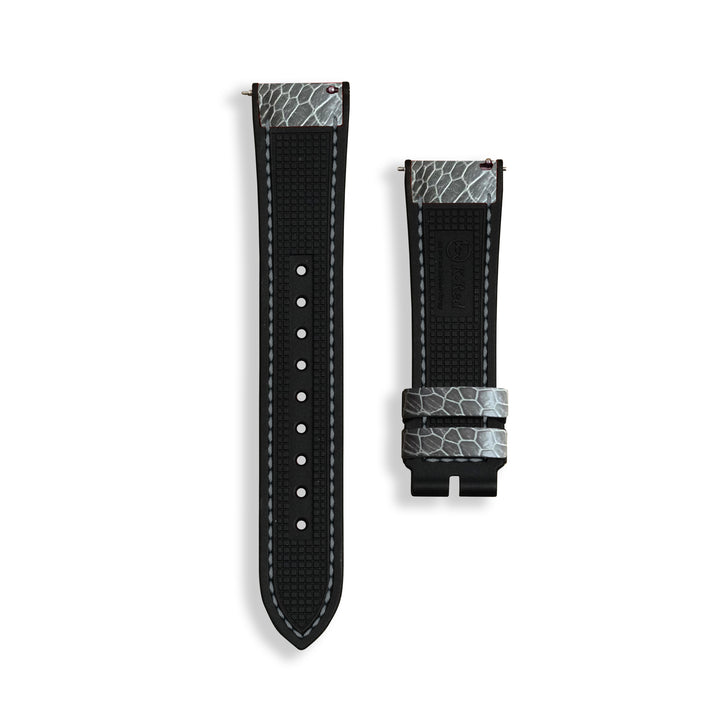 Exotic Skin - Ostrich Leg Light Grey