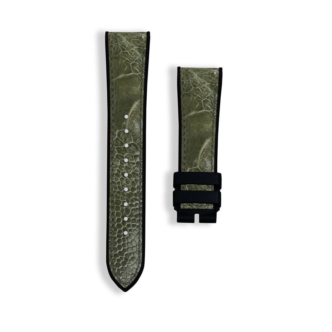Exotic Skin - Ostrich Leg Oakmoss